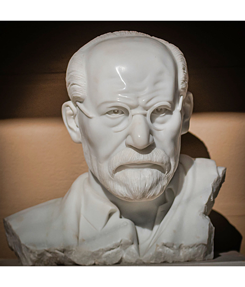 imagem de Busto Sigmund Freud em Mrmore Branco 60cm - BMP078