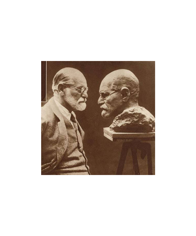 imagem do produto Busto Sigmund Freud em M�rmore Branco 60cm | Escultura Art�stica Inspirada em Oscar Nemon 