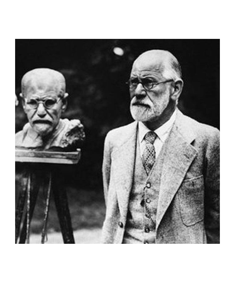 imagem do produto Busto Sigmund Freud em M�rmore Branco 60cm | Escultura Art�stica Inspirada em Oscar Nemon 