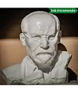 imagem do produto Busto Sigmund Freud em M�rmore Branco 60cm Escultura Inspirada em Oscar Nemon 