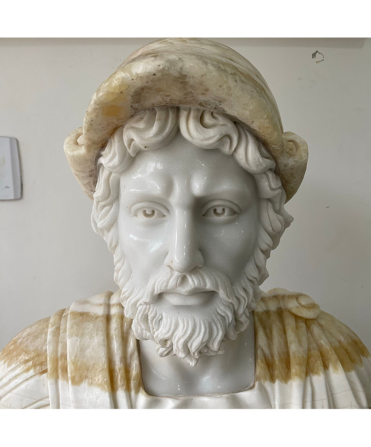 imagem do produto Busto Soldado Romano em M�rmore 78cm BMP031 Escultura Cl�ssica Imponente
