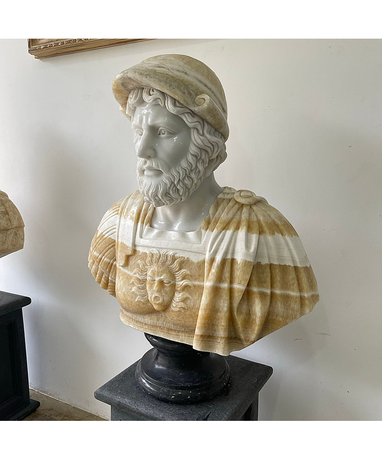imagem do produto Busto Soldado Romano em M�rmore 78cm BMP031 Escultura Cl�ssica Imponente