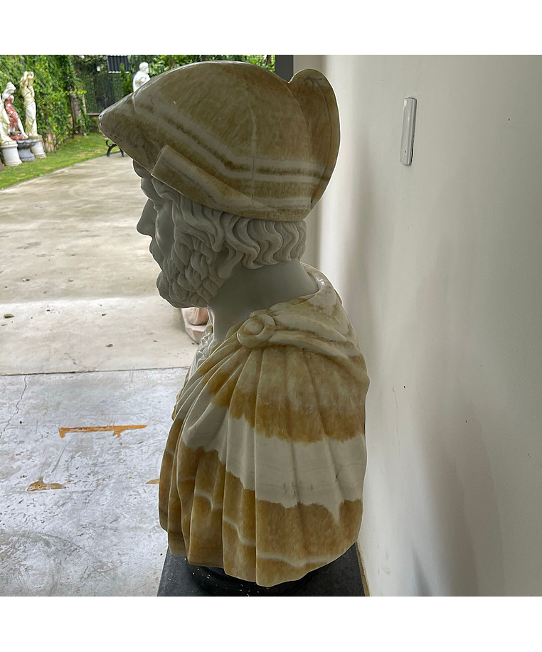 imagem do produto Busto Soldado Romano em M�rmore 78cm BMP031 Escultura Cl�ssica Imponente