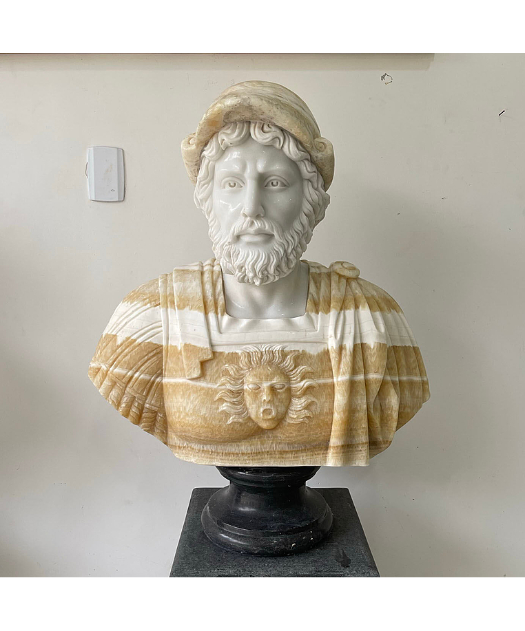 imagem do produto Busto Soldado Romano em M�rmore 78cm BMP031 Escultura Cl�ssica Imponente