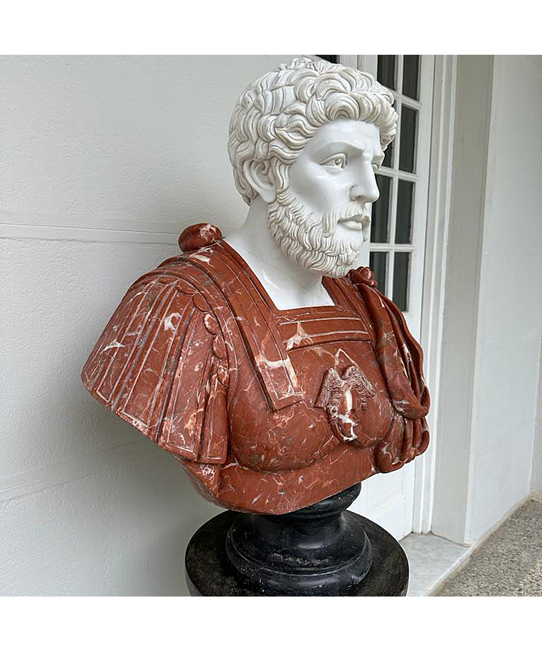 imagem do produto Busto Soldado Romano em M�rmore 79cm BMP030 Escultura Cl�ssica Imponente
