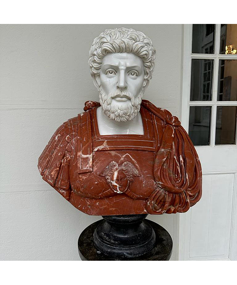 imagem do produto Busto Soldado Romano em M�rmore 79cm BMP030 Escultura Cl�ssica Imponente