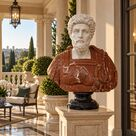 imagem do produto Busto Soldado Romano em M�rmore 79cm BMP030