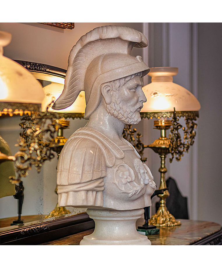 imagem do produto Busto Soldado Romano em M�rmore 79cm BMP032 Honra e Tradi��o