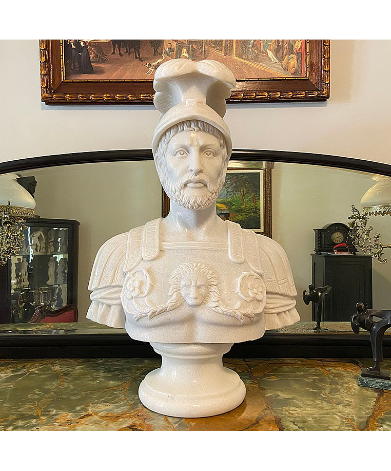 imagem do produto Busto Soldado Romano em M�rmore 79cm BMP032 Honra e Tradi��o