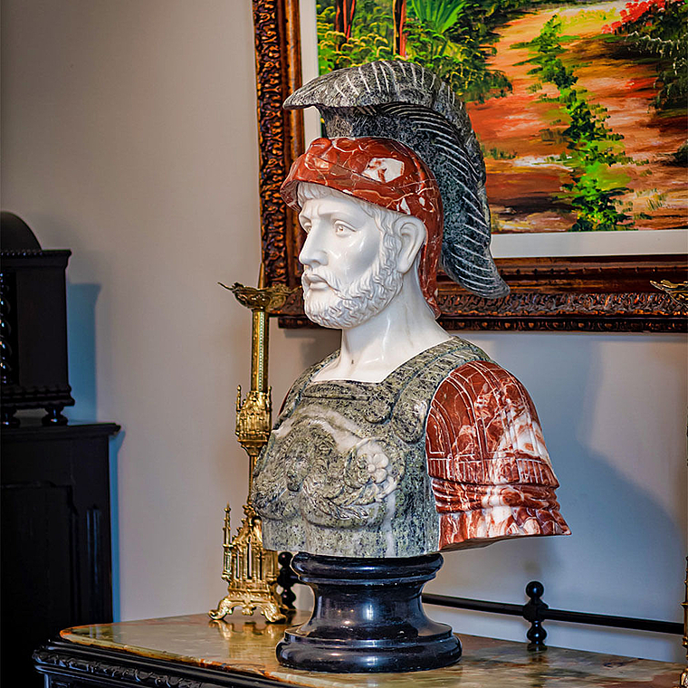 imagem do produto Busto Soldado Romano III em M�rmore 81cm BMP040 Escultura de Presen�a e Sofistica��o
