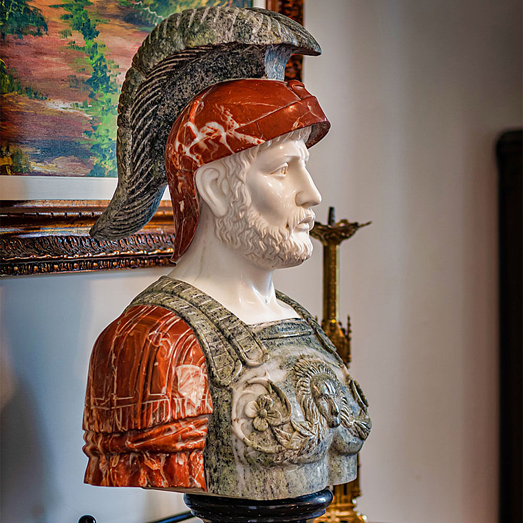 imagem do produto Busto Soldado Romano III em M�rmore 81cm BMP040 Escultura de Presen�a e Sofistica��o