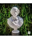 imagem do produto Busto William Shakespeare em M�rmore Branco 83cm BMP060 Escultura Cl�ssica Sofisticada