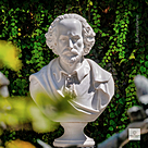 imagem do produto Busto William Shakespeare em M�rmore Branco 83cm BMP060 Escultura Cl�ssica Sofisticada