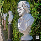 imagem do produto Busto William Shakespeare em M�rmore Branco 83cm BMP060 Escultura Cl�ssica Sofisticada