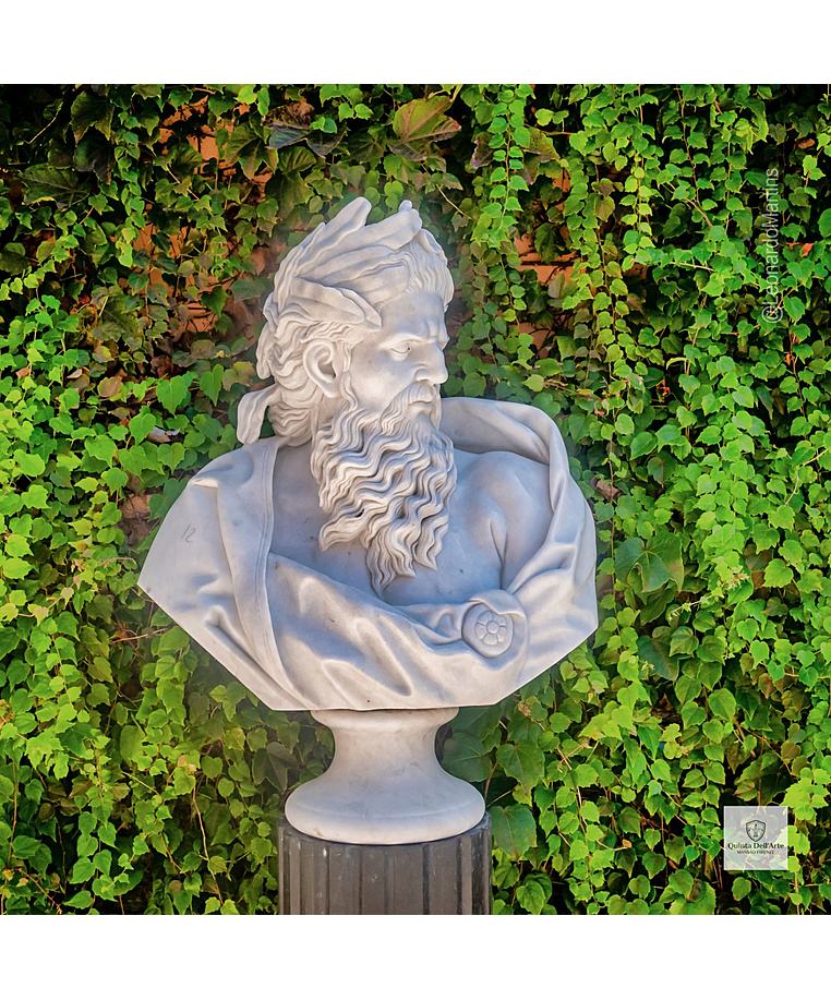 imagem do produto Busto Zeus em M�rmore Branco 79cm - BMP062