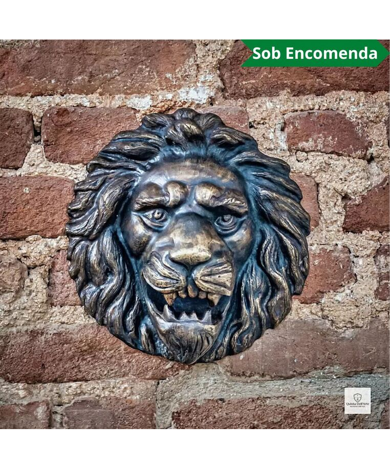imagem do produto Cara de Le�o de Bronze 30cm - VRBZ316