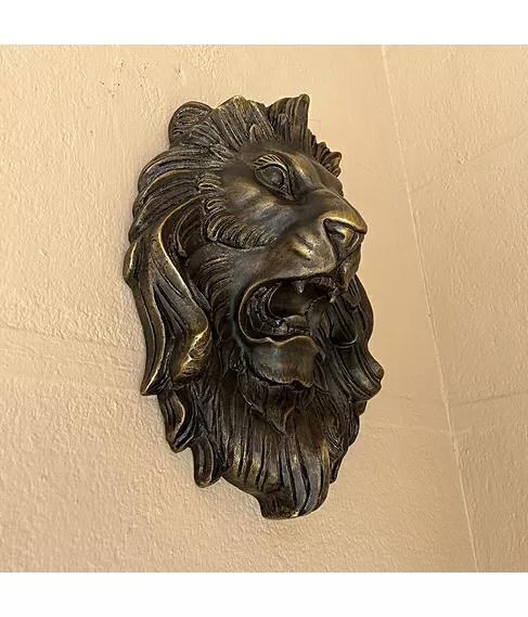 imagem de Cara de Leão em Bronze 40cm VRBZ322 Elegância e Força Clássica