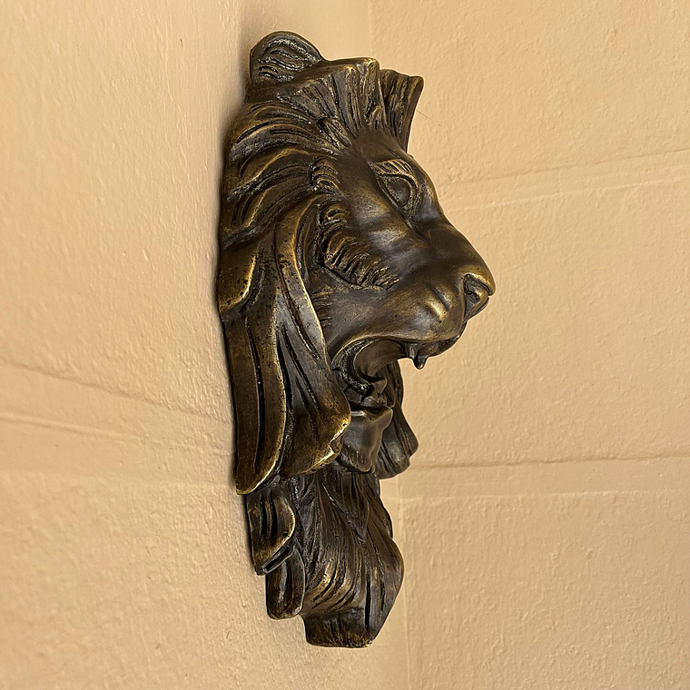 imagem do produto Cara de Le�o em Bronze 40cm VRBZ322 Eleg�ncia e For�a Cl�ssica