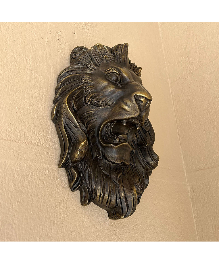 imagem do produto Cara de Le�o em Bronze 40cm - VRBZ322