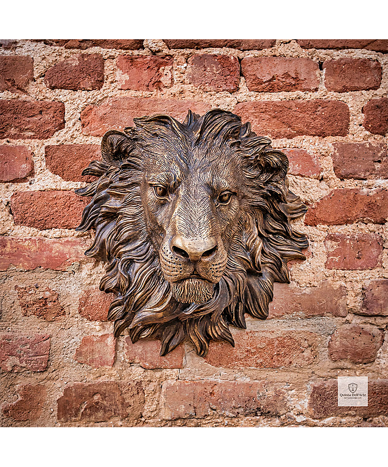 imagem do produto Cara de Le�o em Bronze 40cm - VRBZ324L