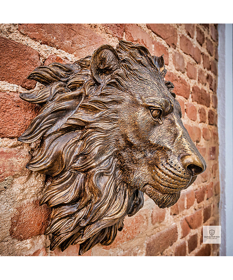 imagem do produto Cara de Le�o em Bronze 40cm - VRBZ324L