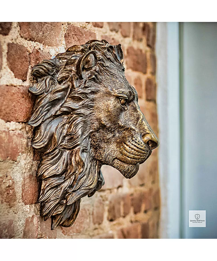 imagem do produto Cara de Le�o em Bronze 40cm - VRBZ324L