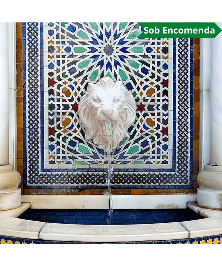 imagem do produto Cara de Le�o em Ferro Fundido 30cm - VRF064 Pe�a Decorativa para Jardins