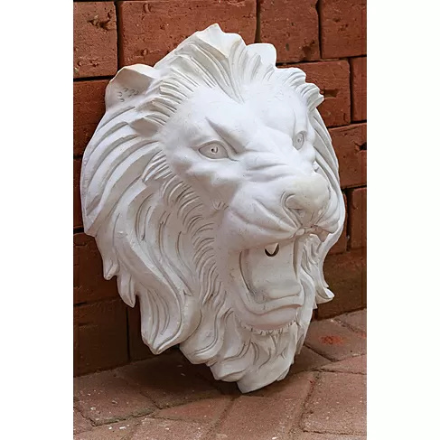 imagem de Cara de Leão em Ferro Fundido 30cm - VRMP182 Peça Decorativa para Jardins