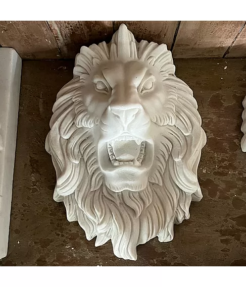 imagem de Cara de Leão em Mármore 36cm VRMP326 Design Clássico
