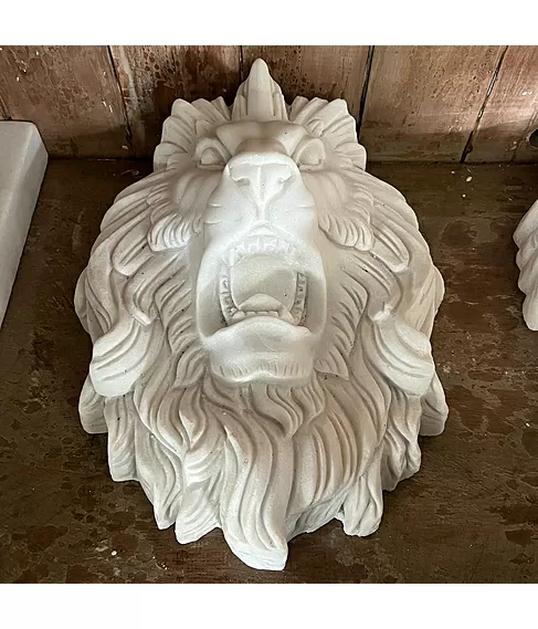 imagem de Cara de Leão em Mármore 36cm VRMP326 Design Clássico