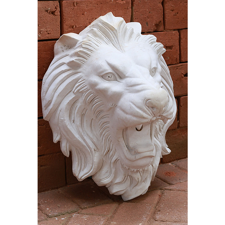 imagem do produto Cara de Le�o em M�rmore 45cm - VRMP182 Pe�a Decorativa para Jardins