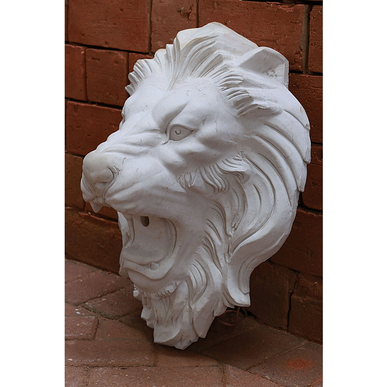 imagem do produto Cara de Le�o em M�rmore 45cm - VRMP182 Pe�a Decorativa para Jardins
