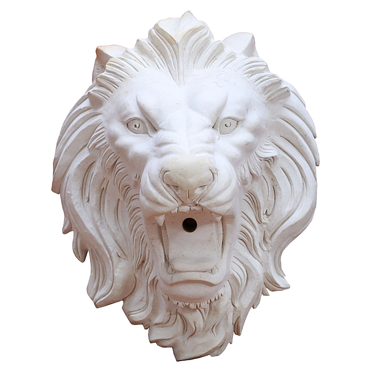 imagem do produto Cara de Le�o em M�rmore 45cm - VRMP182 Pe�a Decorativa para Jardins