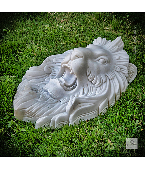 imagem de Cara de Leo em Mrmore 45cm - VRMP327