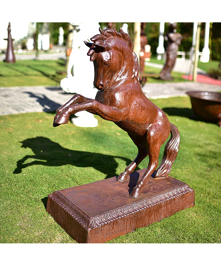 imagem do produto Cavalo Ferro Fundido 105cm - VRFF245 For�a e Eleg�ncia