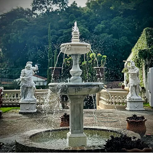 imagem de Chafariz 2 Pratos com Lago em Mármore 280cm - FMP225 Elegância e Sofisticação