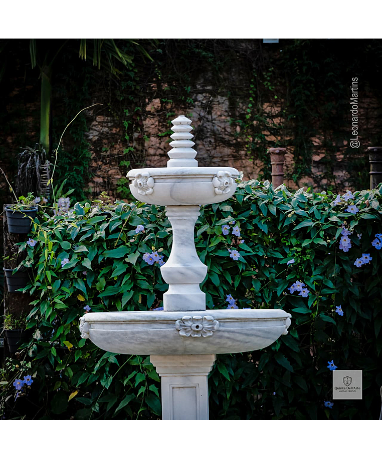 imagem do produto Chafariz 2 Pratos com Lago em M�rmore 280cm - FMP225 Eleg�ncia e Sofistica��o