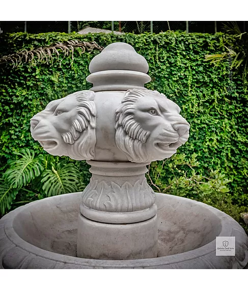 imagem de Chafariz 2 Pratos com Lago Mármore Branco 230cm - FMP353 Estilo Clássico e Refinado