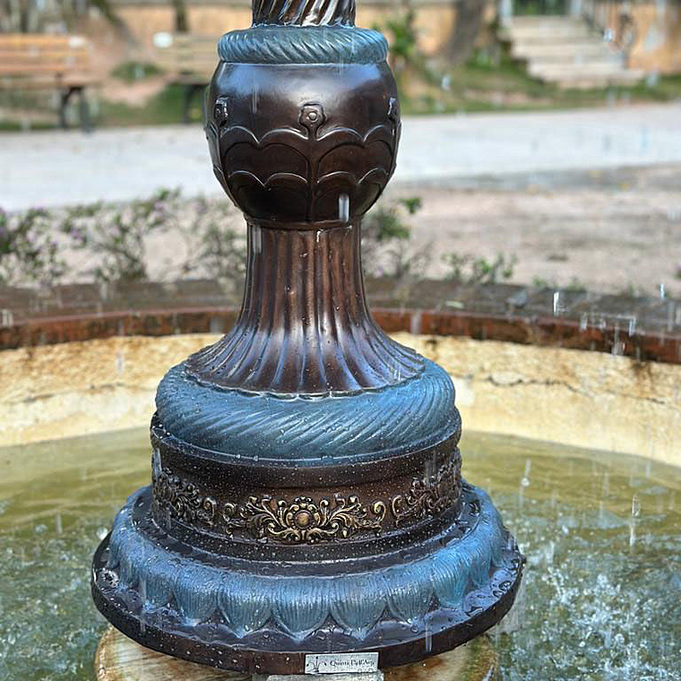 imagem do produto Chafariz 2 Pratos em Bronze -  FBZ218 Design Elegante para Paisagismo