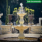 imagem do produto Chafariz 2 Pratos M�rmore Branco 200cm - FMP229 Eleg�ncia para Projetos de Paisagismo