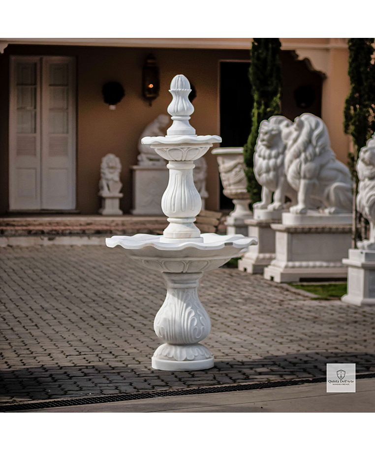 imagem do produto Chafariz 2 Pratos M�rmore Branco 200cm - FMP229