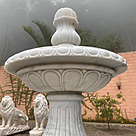 imagem do produto Chafariz 2 Pratos M�rmore Branco - FMP185 | Design Cl�ssico para Jardins