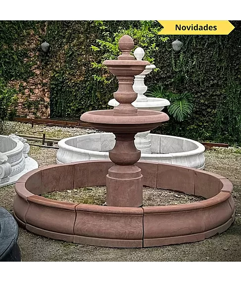 imagem de Chafariz 2 Pratos Mármore Red 210cm - FMP381