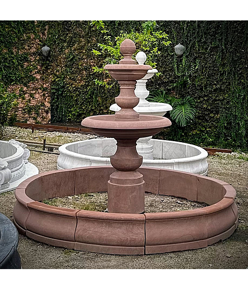 imagem de Chafariz 2 Pratos Mrmore Red 210cm - FMP381