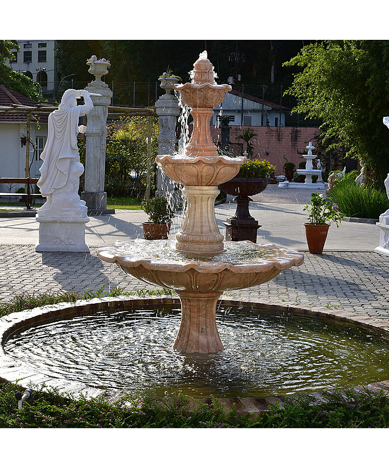 imagem do produto Chafariz 3 Pratos 200cm M�rmore Rosa - FMP179