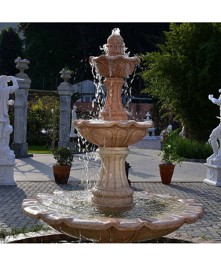 imagem do produto Chafariz 3 Pratos 200cm M�rmore Rosa - FMP179