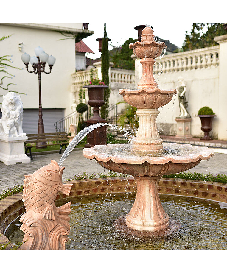 imagem do produto Chafariz 3 Pratos 200cm M�rmore Rosa - FMP179