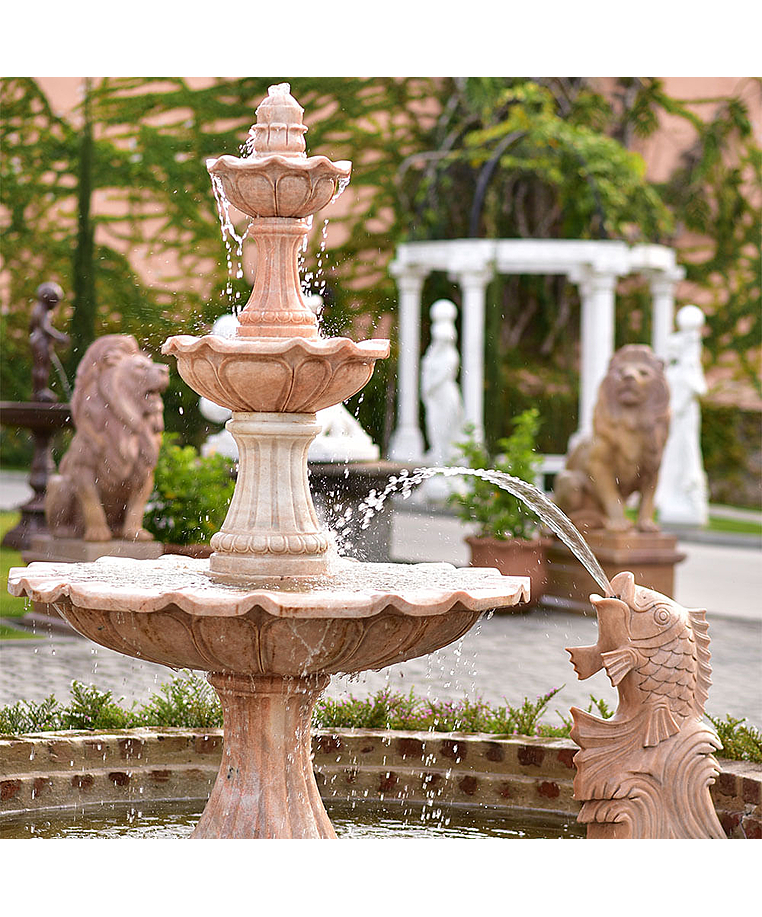 imagem do produto Chafariz 3 Pratos 200cm M�rmore Rosa - FMP179