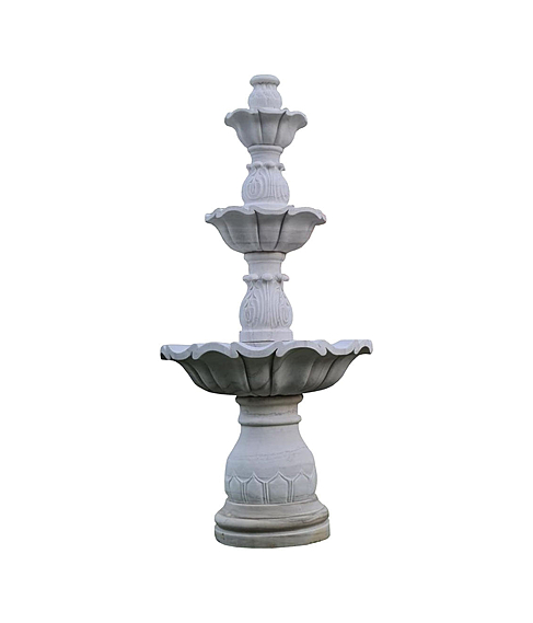 imagem de Chafariz 3 Pratos 200cm para Lago Mrmore Branco - FMP178