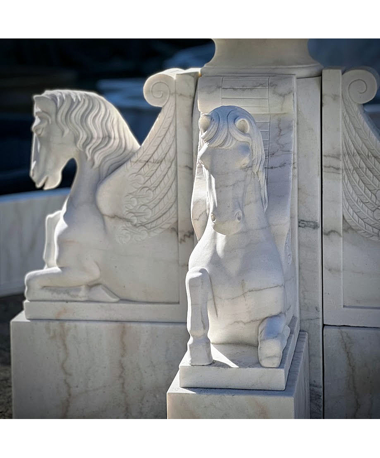 imagem do produto Chafariz 3 Pratos com Lago e Cavalos 300cm - FMP210